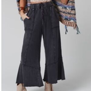 Easel Charcoal Wide-Leg Pants, Feeling Good wide leg pants